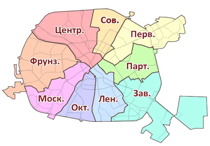 Регион работы на карте